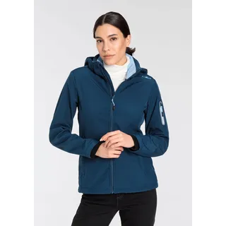 CMP Damen Softshelljacke mit Abnehmbarer Kapuze, Blue-Sky, 34