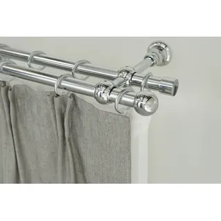 GARESA Vorhangstange Andrea 2-läufig Ø 20 mm 260 cm Grau