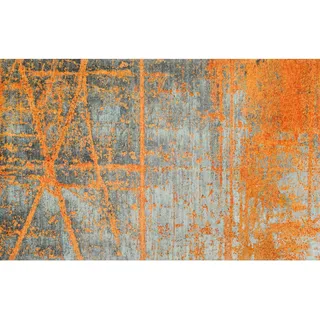 Wash+Dry Rustic 110 x 175 cm Orange/Silber