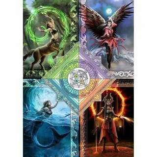 Educa Puzzle Elemental Magic Star Chart Anne Stokes 1500 Teile Fantasy