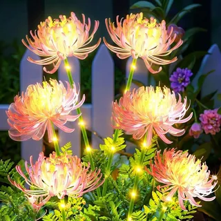 yowin Solarlampen für Außen Garten 2 Stück Solarleuchten Gartendeko, LED Gartenbeleuchtung Solar Blumen Wetterfest Solar Deko Garten, Solarstecker für Aussen Balkon Blumenkästen Terrasse Deko