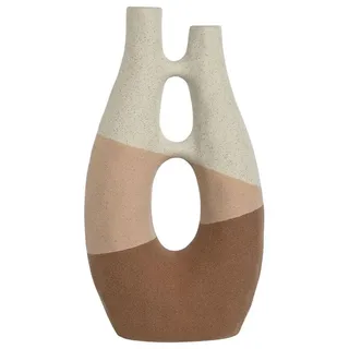 Home ESPRIT Dreifarbige Vase, Keramik, abstrakt, 22 x 11 x 41 cm