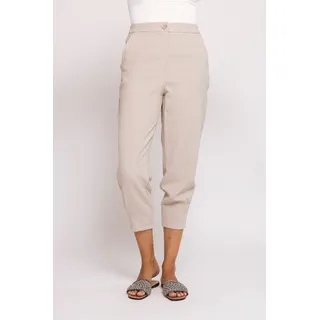 3/4-Hose ZHRILL "ZHBORDA", Damen, Gr. XL, N-Gr, grün, Web, Obermaterial: 60% Polyester, 32% Viskose, 8% Elasthan, unifarben, bequem 3/4-Länge, Hosen 3/4-Hose, bequeme Passform, für lässigen Look, unifarben