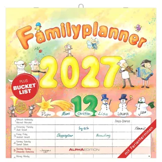 Alpha Industries Familienplaner Cartoon 2027