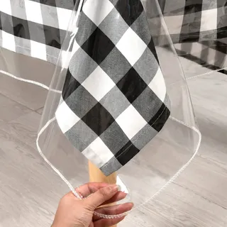 XWZO Tischdecke Transparent Wasserdicht Abwaschbar 0.1mm Tischfolie PVC Tischtuch Folie Durchsichtig für Küche Outdoor Fettdicht Tischschutz rechteckig 137 x 200cm