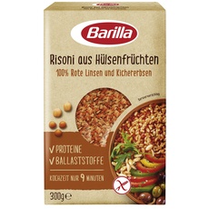 Barilla Risoni aus Hülsenfrüchten - Rote Linsen und Kichererbsen, 1er Pack (1 x 300g)