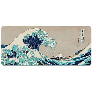 Grupo Erik Gaming Mauspad XXL Die Große Welle vor Kanagawa Gaming Mousepad XXL rutschfest und Wasserabweisend Mauspad Groß - Mouse Pad für Tastatur