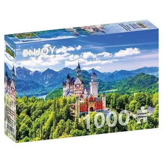 Puzzle, 1000 Teile – Schloss Neuschwanstein im Sommer, Deutschland