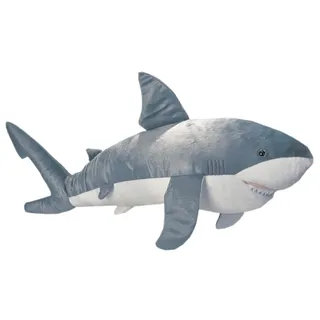 Wild Republic Cuddlekins Hai 76 cm Silber/Weiß