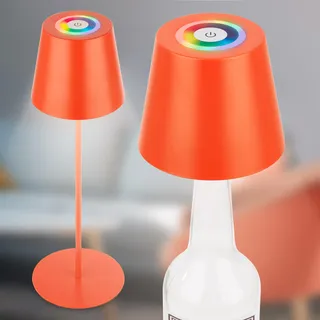 B.K.Licht 3 in 1 RGBW LED Tischlampe Orange 3 St.