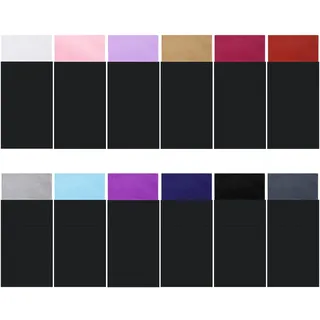 Xuhal 12 Stück Herren flache vorgefaltete Einstecktuch Maskuline Polyester Anzug Rechteckig Einstecktuch Quadrat Taschentuch auf Karte, 12 Farben, Elegante Farben., Einheitsgröße