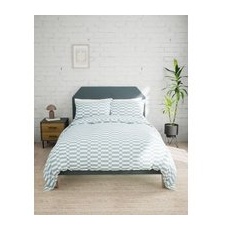 M&S Collection Parure de lit en coton à motif géométrique - Blue Mix, Blue Mix - 5FT