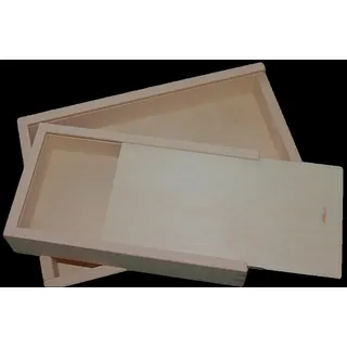 Holzkiste Korpus Buche mit Schiebedeckel BxHxT 42,2x5x22cm NEU kiste Kasten Box