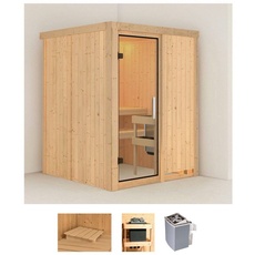 Bild von Sauna »Norma«, (Set), 9 KW-Ofen mit integrierter Steuerung beige