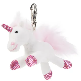 Schaffer Schaffer, Schlüsselanhänger, Einhorn, 8 cm, weiß/rosa, Plüscheinhorn