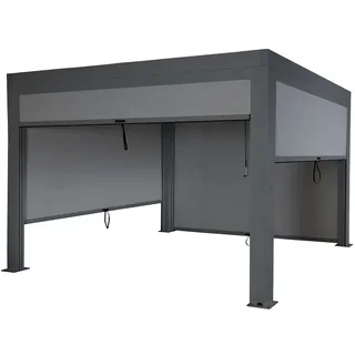 Mendler Pergola HWC-L46 3 x 4 m Grau