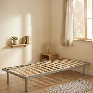 Talamo Italia - Orthopädisches Einzelbett Lattenrost Mareta, orthopädisches Untergestell aus Birkensperrholz mit 14 Latten, 100 % Made in Italy, 80 x 200 x 34 cm
