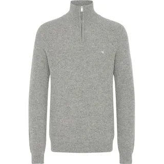 Troyer KRONSTADT "Troyer KSDoors half Zip", Herren, Gr. L, grau (lt grau), Obermaterial: 70% Wolle mw. 30% Polyamid PA., Pullover Troyer