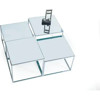 Silber Couchtisch Tisch Kaffeetisch Beistelltisch Sofatisch Wohnzimmer - Silber