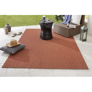 Northrugs Teppich »Match«, rechteckig, 8 mm Höhe, In-& Outdoor, Kurzflor, Läufer, Modern, Unifarben, Wohnzimmer, Balkon NORTHRUGS terrakotta B: cm 1 St.