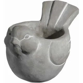 Classic Home and Garden Cement Buddies Vogel-Pflanzgefäß für drinnen und draußen, Grau, groß, 22,9 cm