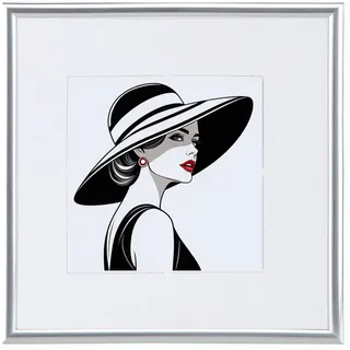 IDEAL TREND New Lifestyle Kunststoff Bilderrahmen quadratisch Foto Rahmen Picture Frame Collage: Farbe: Silber | Format: 20x20