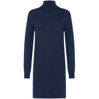 Strickkleid OXMO "Strickkleid OXAida", Damen, Gr. XL, N-Gr, blau (total eclipse melange), Obermaterial: 70% Viskose CV. 30% Polyamid PA., Kleider Strickkleid