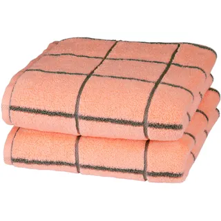 Ross Cashmere Überkaro Handtuch 50 x 100 cm orange