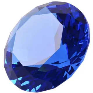 LONGWIN Briefbeschwerer mit Kristalldiamanten, 80 mm breit, Blau