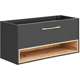 Badezimmerschrank für Waschbecken 120 cm Eiche grau Artisan 1 Schublade - Grau