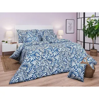 Leinen Baumwolle Iluze 2 hellblau 140x200, 70x90 cm - Hellblau
