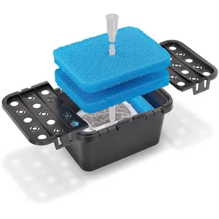 esotec Teichfilterbox S Unterwasserfilter Innenfilter Filterbox 101716 | 2 gr. + 2 kl. Filterschwämme, 2 Netzbeutel, 1 Filterstufe, Abm. 30x22x16cm, Innenfilter, Filtermedium, Teichpflege
