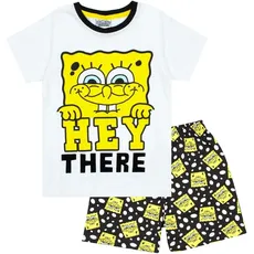 Spongebob Squarepants, Jungen, Pyjama, Schlafanzug  Jungen, Gelb, Schwarz, Weiss, (104)