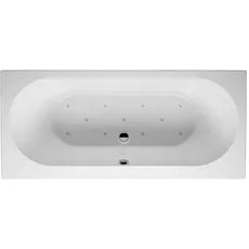 RIHO Carolina Rechteck-Badewanne, mit Air-System, Version links, 1-Sitzer, weiß, B05, Ausführung: 190x80x53cm, Nutzinhalt: 235 Liter