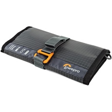 Lowepro GearUp Wrap, Travel Essentials Case, Reisetasche für Kabel, Adapter, Akkus und USB-Sticks, SD-Tasche, Smartphone-Zubehörtasche, Hergestellt aus Recyclingmaterial, Grau