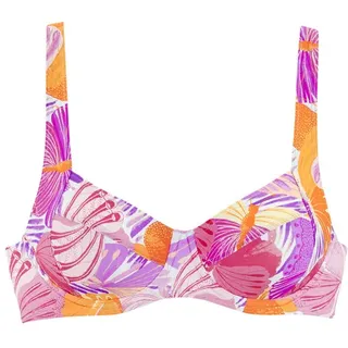 SUNSEEKER Bügel-Bikini-Top Damen Lila/Orange 36 Cup B