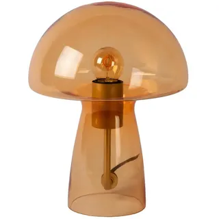Lucide Tischleuchte , Orange , Glas , 23x28x23 cm , RoHS, Reach , Schnurschalter , Lampen & Leuchten, Innenbeleuchtung, Tischlampen, Tischlampen