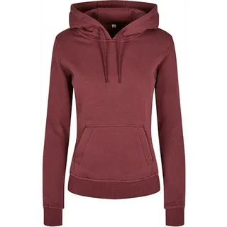 Build Your Brand Ladies Organic Hoody, Kapuzenpullover, Cherry, M