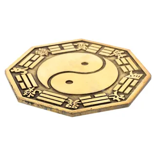 Kupfer Bagua-Spiegel Tragbar Traditionell Schutz Dekoration Accessoire Haushalt Büro Zimmer Wand Zuhause