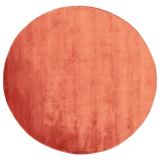 Beliani Kurzflor-Teppich Gesi II 140/140 cm , Orange , Naturmaterialen , Rund , 140x140 cm , Teppiche und Böden, Teppiche, Orientteppiche