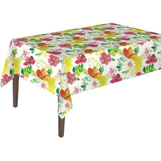 PVC Wachstuch Blumen Blüte abwischbar Wachstuchtischdecke 140 x 380 - 32554-Blumenfeld - Bunt