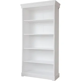 Klassisch Regal Wohnzimmer Schränke Holz Regale Bücherschrank Landhaus Stil - Weiß