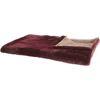 Beliani Tantan Kuscheldecke 150 x 200 cm Burgunderrot