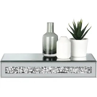 Mirrors and More Wandregal Glitty 30 x 5,5 x 15 cm Grau