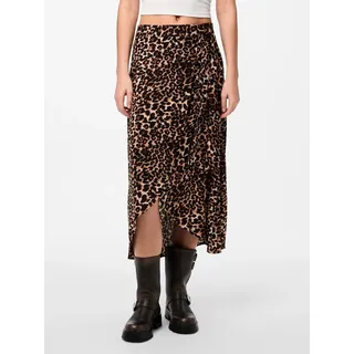 pieces Wickelrock »PCTALA WRAP SKIRT NOOS BC«, braun