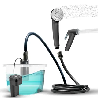 Colapz Tragbare Campingdusche mit Akku & Pumpe – Wiederaufladbare Outdoor Dusche für Camping, Wohnwagen, Wohnmobil, Van, Auto & Haustiere – USB Ladung & Tragetasche