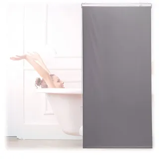 Relaxdays Duschrollo 80 x 240 cm grau