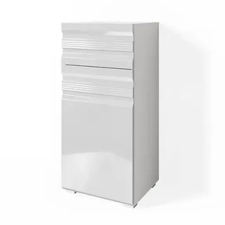 Vicco Midischrank Weiß Hochglanz Badezimmer, Badregal