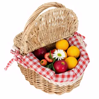 Toddmomy Rattan Korb Mit Deckel Webkorb Für Picknick Obst Und Gemüse Lagerung 7X10X6 Zoll Vielseitiger Naturkorb Für Garten Camping Und Heimdekoration