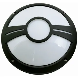 Runde Außenlampe IP55 Schwarz Weiß Ø28cm Deckenleuchte Eingang Terrasse Balkon